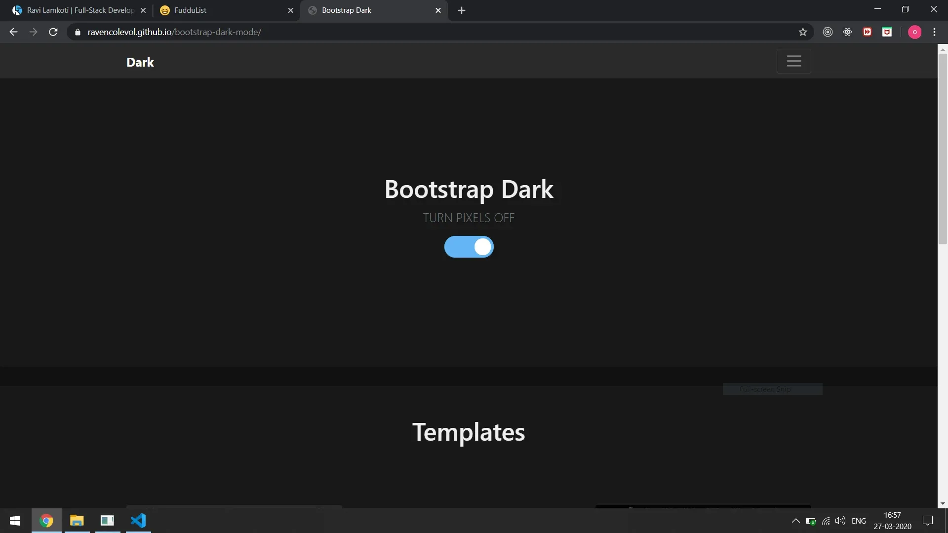 Dark Bootstrap